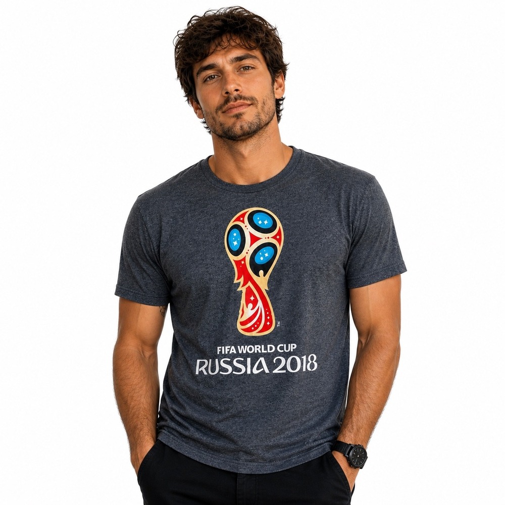 Adidas Mens FIFA‎ World Cup Russia 2018 Graphic T-Shirt XL Heather Grey Soccer